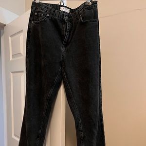 Free People We the Free black high waisted mom jeans